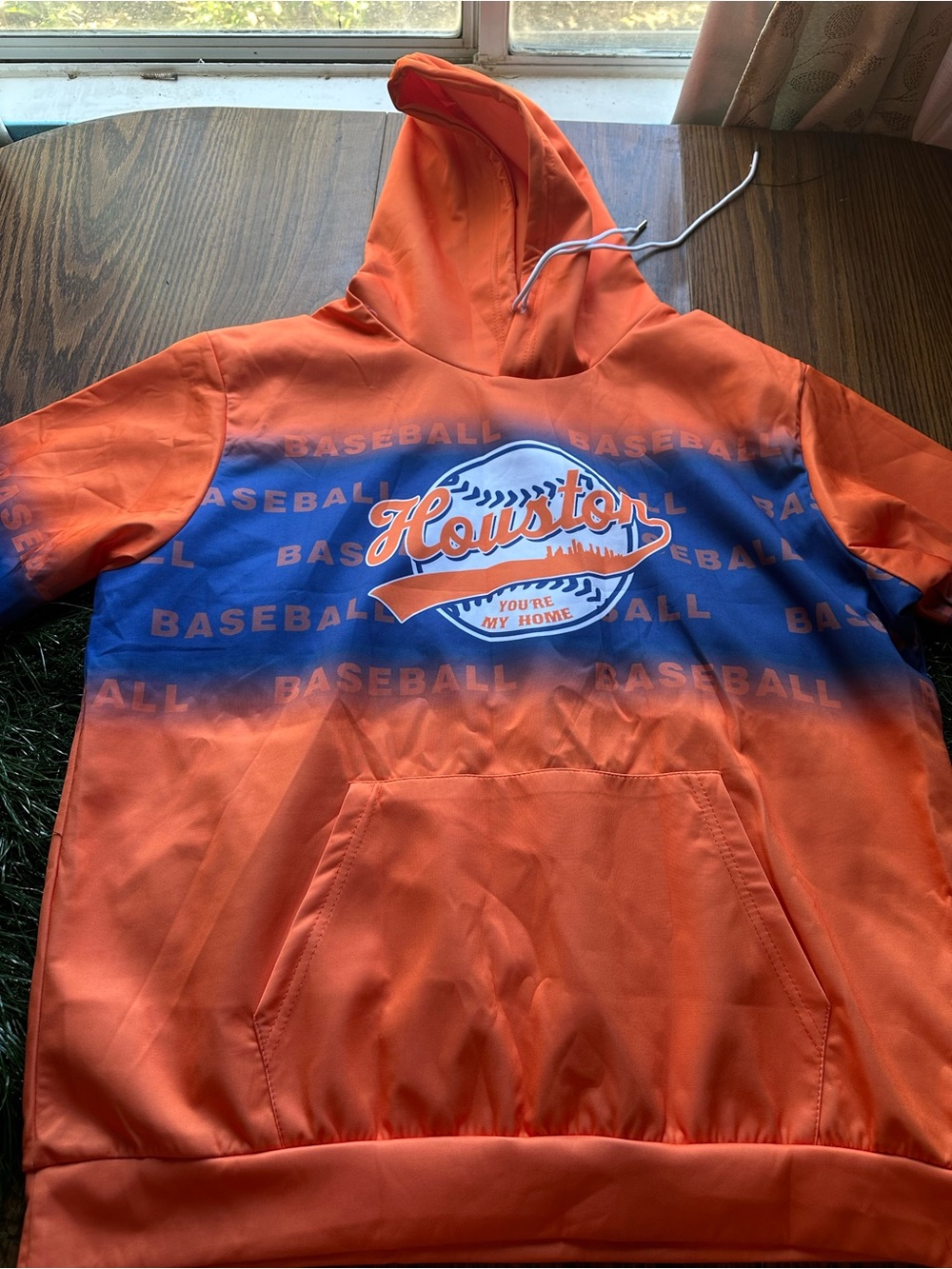 Orange & Blue Baseball Pullover Hoodie